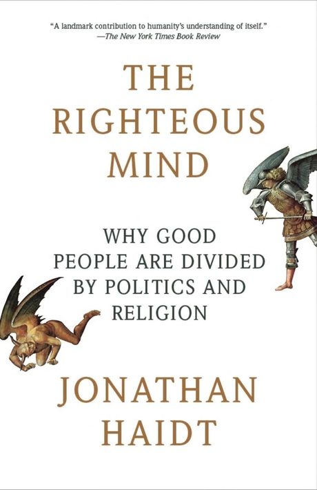 Cover of The Righteous Mind by Jonathan Haidt
